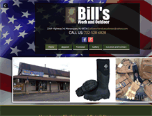 Tablet Screenshot of billsworkandoutdoors.com